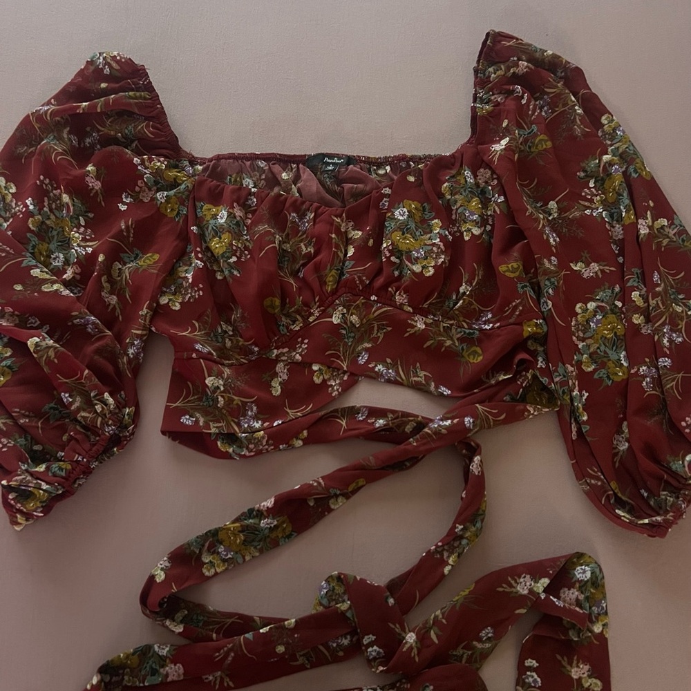 Floral Burgundy Women's Top